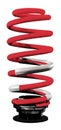 Red rear shock absorber spring isolated on white background with clipping path Royalty Free Stock Photo