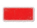 Red rectangle sticker isolated on white background Royalty Free Stock Photo