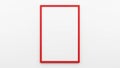 A red rectangle with a white center on a plain white background Royalty Free Stock Photo