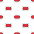 Red rectangular button pattern seamless vector Royalty Free Stock Photo