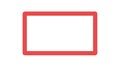Red rectangular outline button, border for interactive element , vector design Generative AI Royalty Free Stock Photo
