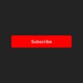 Red Rectangular Subscribe button on Transparent Background Royalty Free Stock Photo