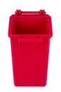 Red recycling bin isolated on white background. Trash bin. File contains clipping path Royalty Free Stock Photo