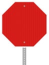 Red reflective hexagon stop sign isolated Royalty Free Stock Photo