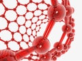 Red reflective nanotube structure on white