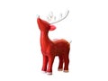 Red reindeer. Christmas tree ornament. Royalty Free Stock Photo