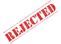 RED REJECTED STENCIL Royalty Free Stock Photo