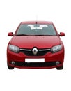 Red Renault Sandero isolated Royalty Free Stock Photo