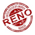 Reno stamp with white background