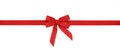 Red rep bow and ribbon