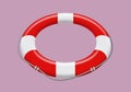 Rescue circle for water on an isolated background Royalty Free Stock Photo