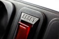 Red reset button. Close up texture Royalty Free Stock Photo