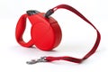 Red retractable leash