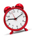 Red retro alarm clock