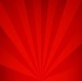 Red retro background. Vintage rays pattern.