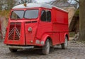 Red retro Camper Citroen HY78 Royalty Free Stock Photo