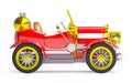 1910 red retro car side view Royalty Free Stock Photo