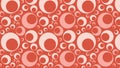 Red Retro Circles Pattern Background Royalty Free Stock Photo