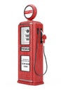 Red Retro Gas Pump. 3d Rendering Royalty Free Stock Photo