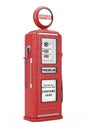 Red Retro Gas Pump. 3d Rendering Royalty Free Stock Photo
