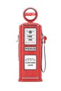 Red Retro Gas Pump. 3d Rendering Royalty Free Stock Photo