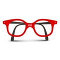 Red Retro Glasses Isolated Royalty Free Stock Photo