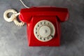 Red retro phone