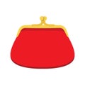 A red retro purse for coins. Wallet Royalty Free Stock Photo
