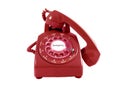 A red retro rotary phone Royalty Free Stock Photo