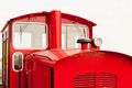 Red retro style locomotive