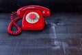 The red retro telephone