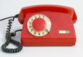 Red retro telephone Royalty Free Stock Photo