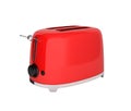 Red retro toaster without shadow on white background 3d Royalty Free Stock Photo