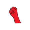 Red revolution fist