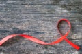 Red ribbon awareness for World aids day concept Royalty Free Stock Photo