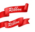 Red Ribbon banner Royalty Free Stock Photo