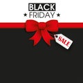 Red Ribbon Black Friday Shopmark Royalty Free Stock Photo