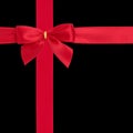 Red Ribbon and Bow Royalty Free Stock Photo