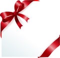 Red ribbon and bow Royalty Free Stock Photo