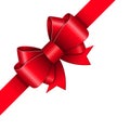 Red ribbon bow