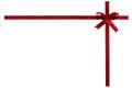 a Red ribbon with a bow isolated on a white background Royalty Free Stock Photo