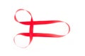 Red ribbon design shape