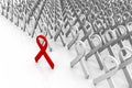 Red ribbon HIV, AIDS Royalty Free Stock Photo