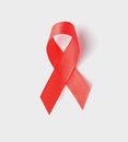 Red ribbon HIV, AIDS Royalty Free Stock Photo