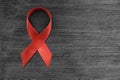 Red ribbon HIV, AIDS Royalty Free Stock Photo