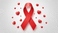 Red ribbon symbolizing awareness Royalty Free Stock Photo