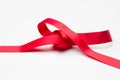 Red ribbon to make ties in Christmas gifts Royalty Free Stock Photo