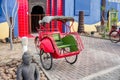 red rickshaw Royalty Free Stock Photo