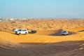 Red ridges Lehbab desert Desert Safari Dubai  UAE Royalty Free Stock Photo