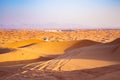 Red ridges Lehbab desert Desert Safari Dubai  UAE Royalty Free Stock Photo